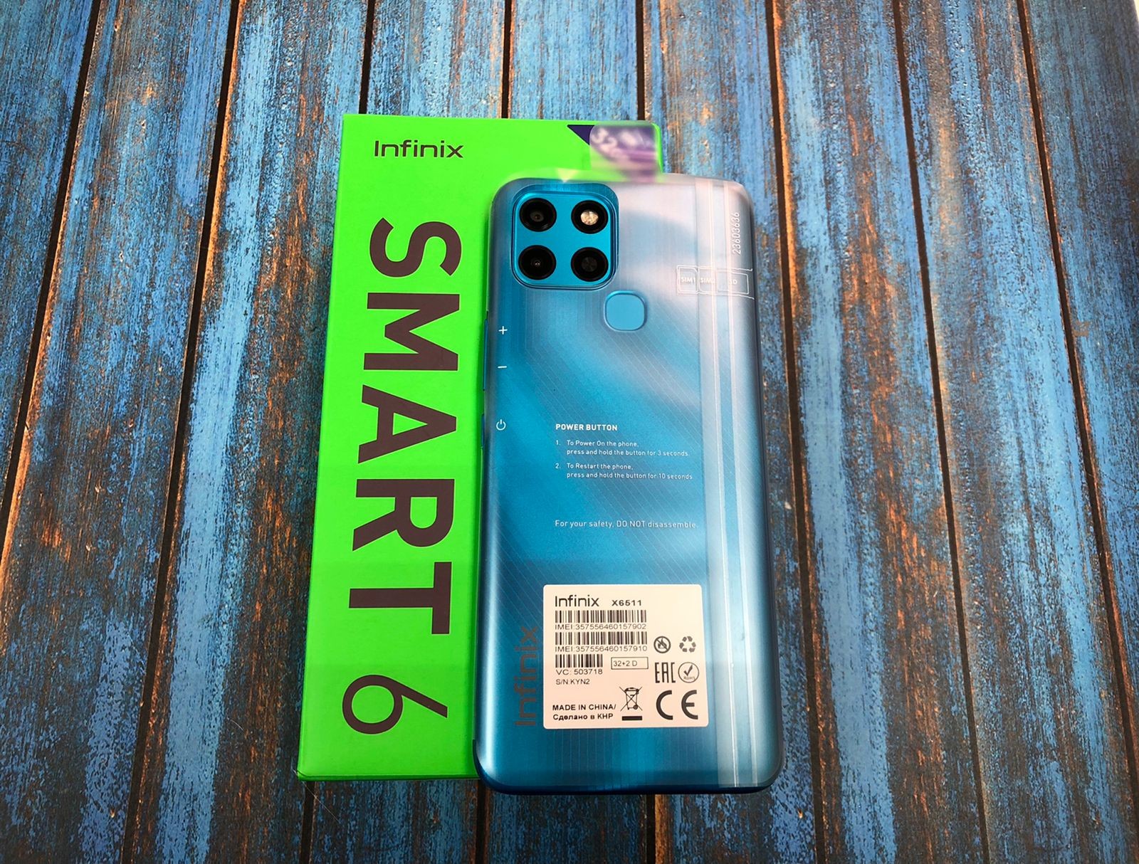 Смартфон Infinix Smart 6 NFC 2/32Gb синий купить в Екатеринбурге