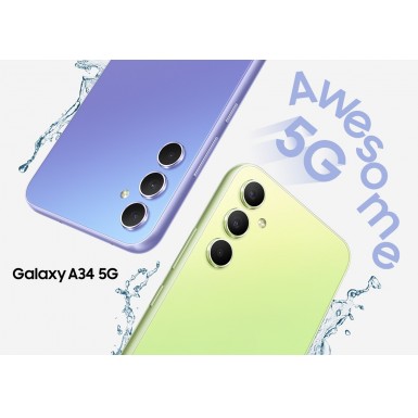Смартфон Samsung Galaxy A34 5G 8/256 ГБ, Dual nano SIM, Awesome Lime