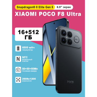 Смартфон Poco F8 Ultra 16/512 Black EU